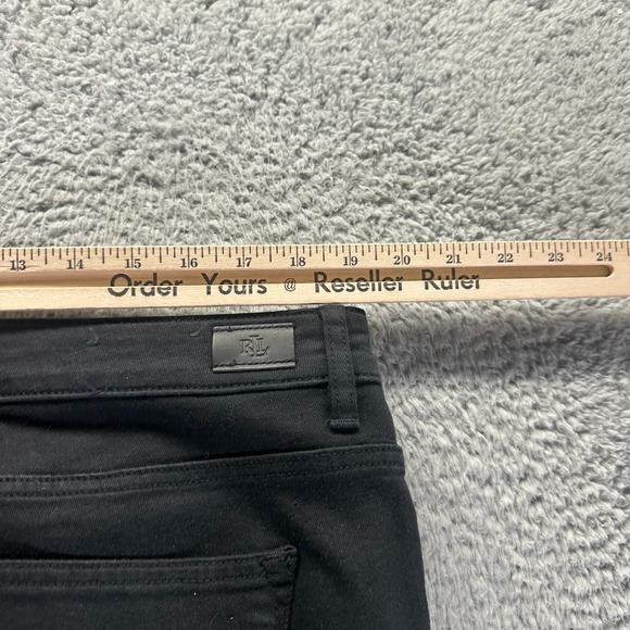 Lauren Ralph Lauren Modern 18 Black Cotton Denim Straight Curvy Stretch Workwear - Picture 9 of 12